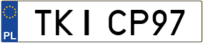 Trailer License Plate